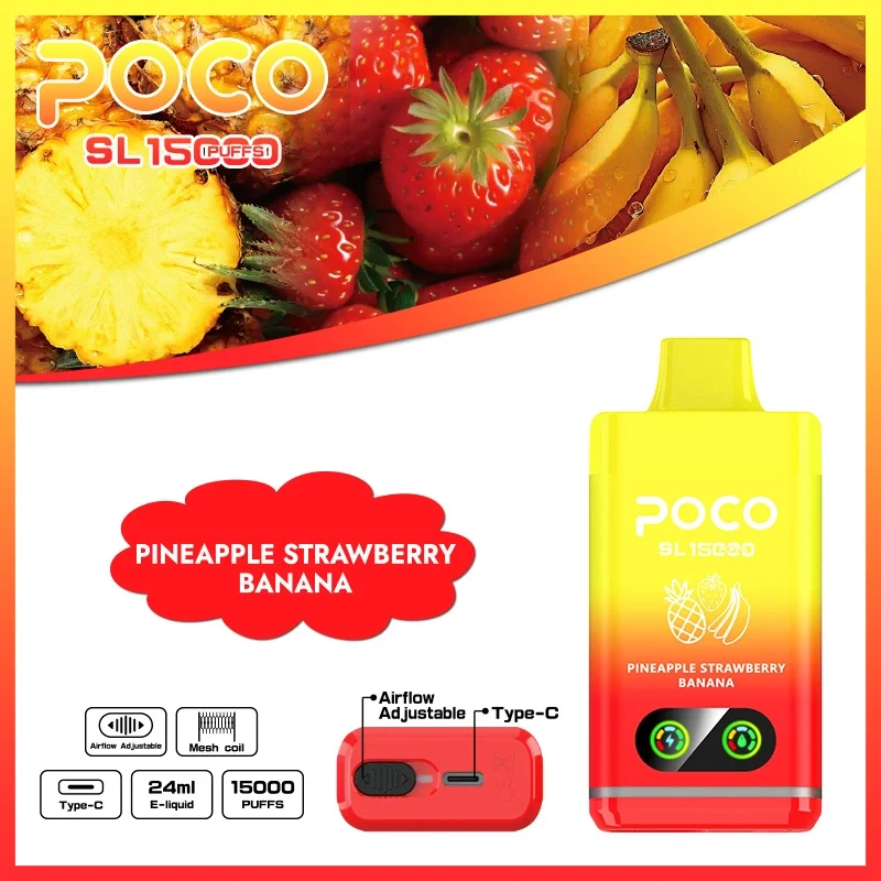 POCO SL 15000 Ananas Erdbeere Banane POCO SL 15000 Ananas Erdbeere Banane